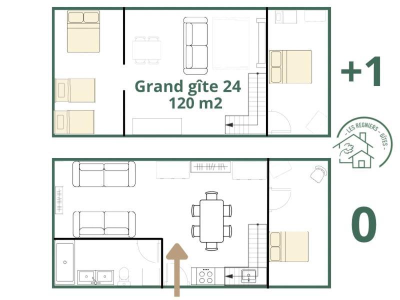 Les Régniers - 1 gîte x4 à 6 et 1 gîte x8 - à réserver ensemble ou séparément Eynesse Esterno foto